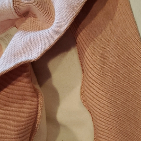 Champion Pink Sweatshirt Reverse Weave Oversized Drawstring Hoodie Medium - Picture 5 of 8